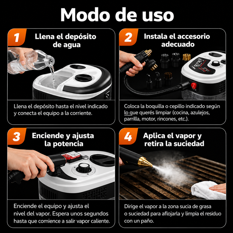 Limpiador a Vapor 2500W