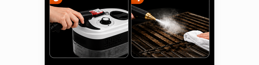 Limpiador a Vapor 2500W en uso